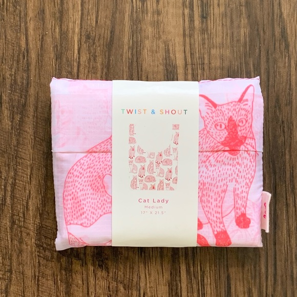 Francesca’s collections twist & shout cat lady reusable tote - Picture 1 of 11